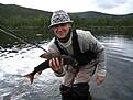 Kaitum�lven, Fredrik med en torrflugef�ngad harr p� ca 1 kg