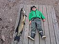 Stor g�dda och liten tr�tt fiskare