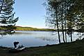 Bl�ser upp b�ten f�r en liten tur p� sj�n.