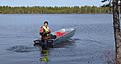 Dags f�r ny eka s� blev en i alu.
ca 90pannor plus batteri och 54lb elmotor ser tungt ut ;-)